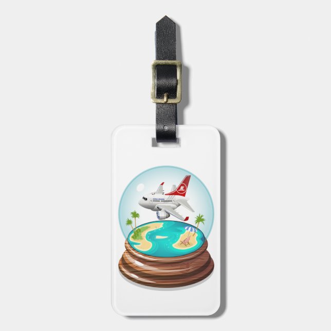Etiqueta Para Maletas Personalizado Summer Cristal Ball (Frente Vertical)