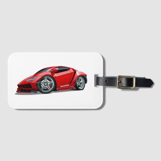 Etiqueta Para Maletas Personalizado super auto (Anverso horizontal)
