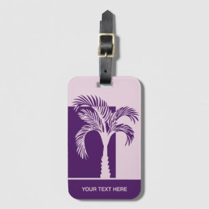 Etiqueta Para Maletas Personalizado Texto Palm Tree tropical