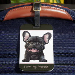 Etiqueta Para Maletas Personalizado texto 🐶 perrito francés