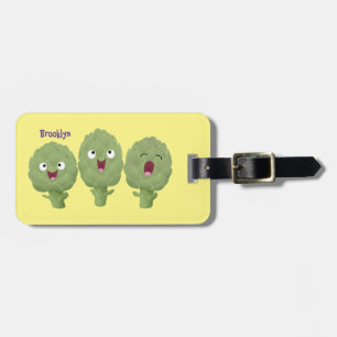 Etiqueta Para Maletas Personalizado vegetal de alcachofas de canto lindo