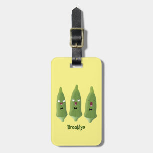 Etiqueta Para Maletas Personalizado vegetal de okra cantante