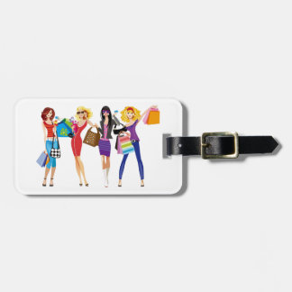 ETIQUETA PARA MALETAS PERSONALIZADOS CHICAS COMERCIALES VECTORES FASHION