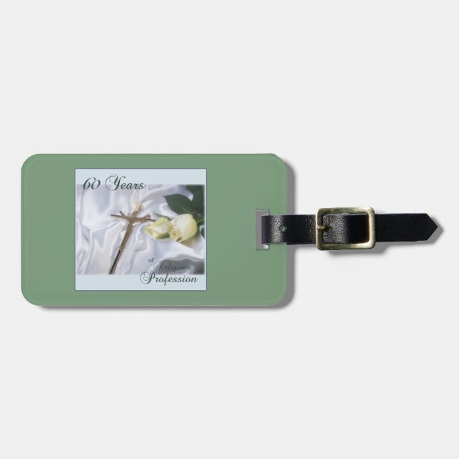 Etiqueta Para Maletas Personalizar, 60 años de profesión religiosa (Frente Horizontal)