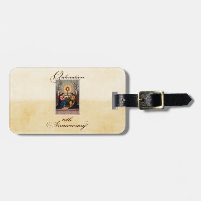 Etiqueta Para Maletas Personalizar, ángeles del décimo aniversario de la (Frente Horizontal)