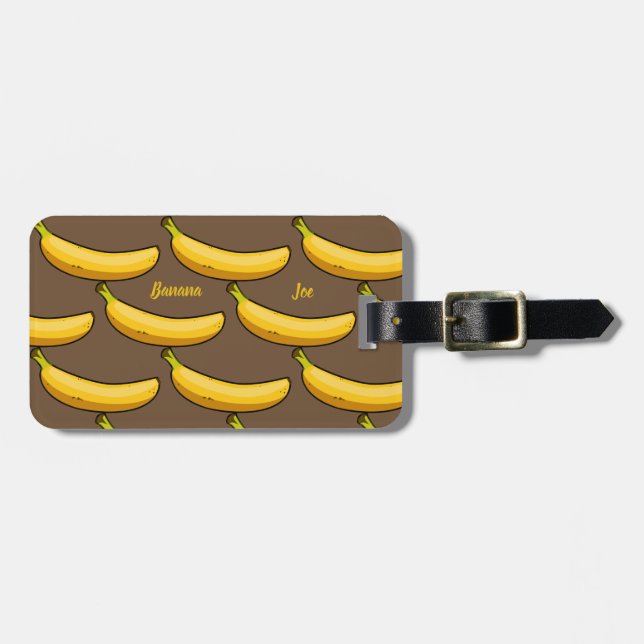 Etiqueta Para Maletas Personalizar Banana (Frente Horizontal)