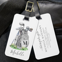 Etiqueta Para Maletas Personalized Monogram Golf Bag