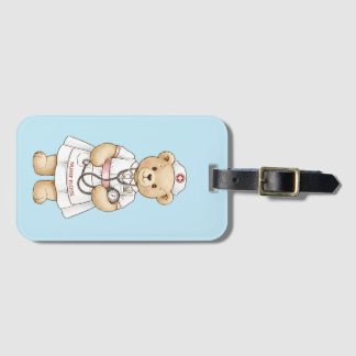 Etiqueta Para Maletas Personalized Nurse Teddy Bear Custom Name Nursing 