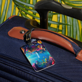 Etiqueta Para Maletas Personalized Underwater Coral Reef Luggage Tag