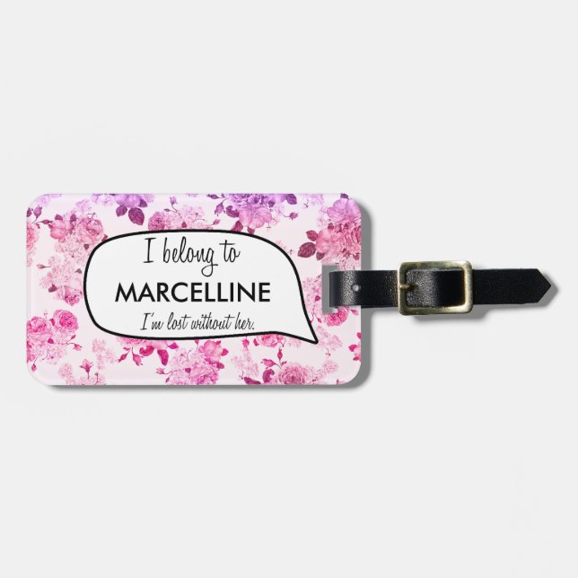 Etiqueta Para Maletas Pertenezco a (Frente Horizontal)