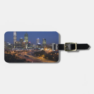 Etiqueta Para Maletas Perth, Australia. Vista del centro de Perth desde