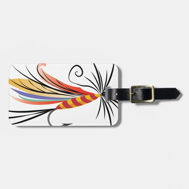 Etiqueta Para Maletas Pesca de la mosca (Frente Horizontal)