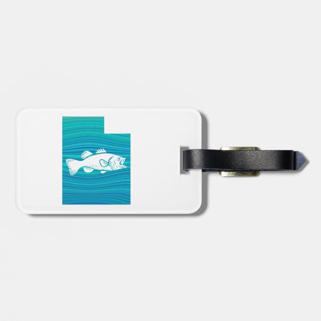 Etiqueta Para Maletas Pesca de ola Utah (Atrás Horizontal)