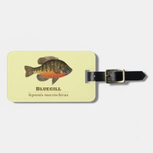 Etiqueta Para Maletas Pesca de pasto azul
