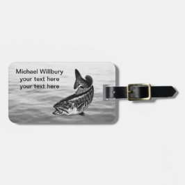 Etiqueta Para Maletas Pesca de perca canadiense