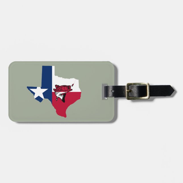 Etiqueta Para Maletas Pesca de Texas (Frente Horizontal)