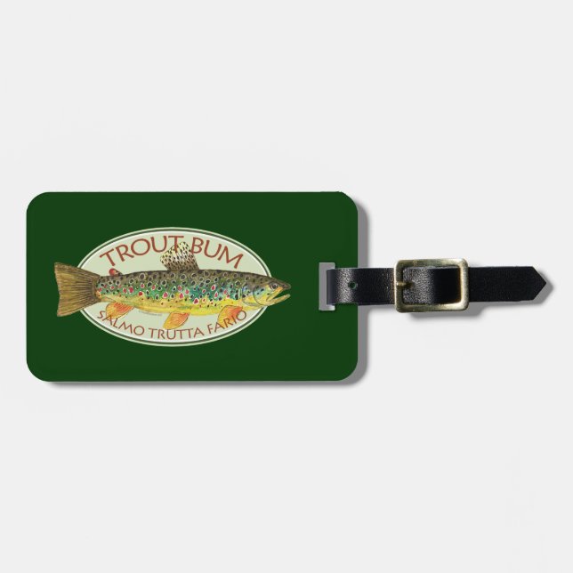 Etiqueta Para Maletas Pesca de trucha Personalizado (Frente Horizontal)