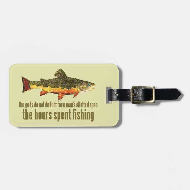Etiqueta Para Maletas Pesca de trucha Personalizado (Frente Horizontal)