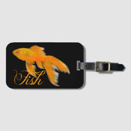 Etiqueta Para Maletas Pescado de oro