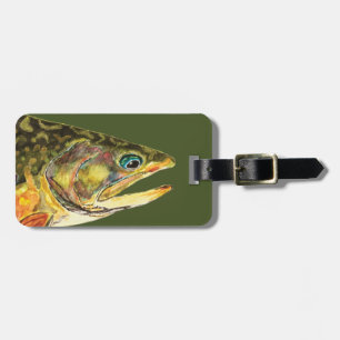 Etiqueta Para Maletas Pescador de truchas rotas