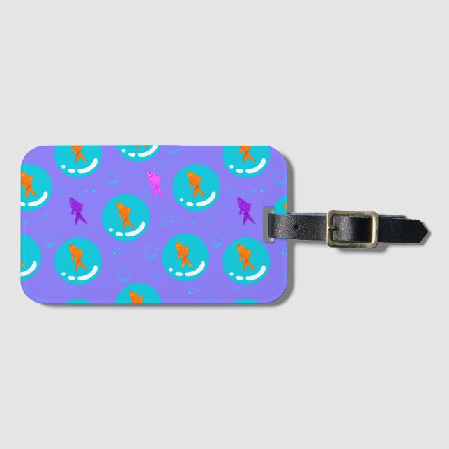 Etiqueta Para Maletas Pez_periwinkle flotante (Anverso horizontal)