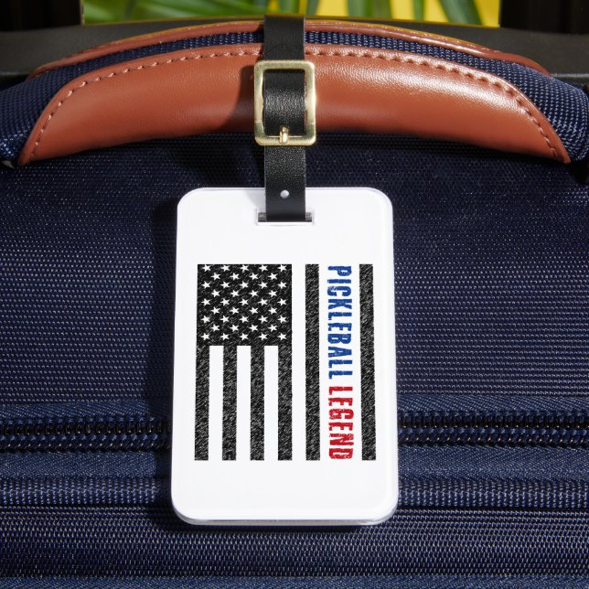 Etiqueta Para Maletas Pickleball Legend USA (Anverso In situ 2)