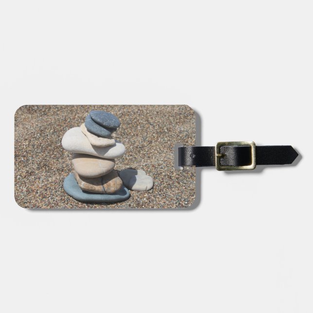Etiqueta Para Maletas Piedras de Zen (Frente Horizontal)
