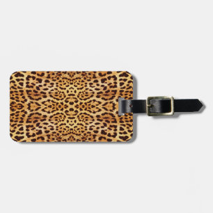 Etiqueta Para Maletas Piel elegante del estampado leopardo