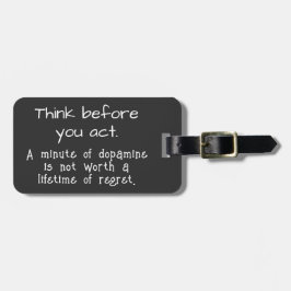 Etiqueta Para Maletas Piensa antes de actuar