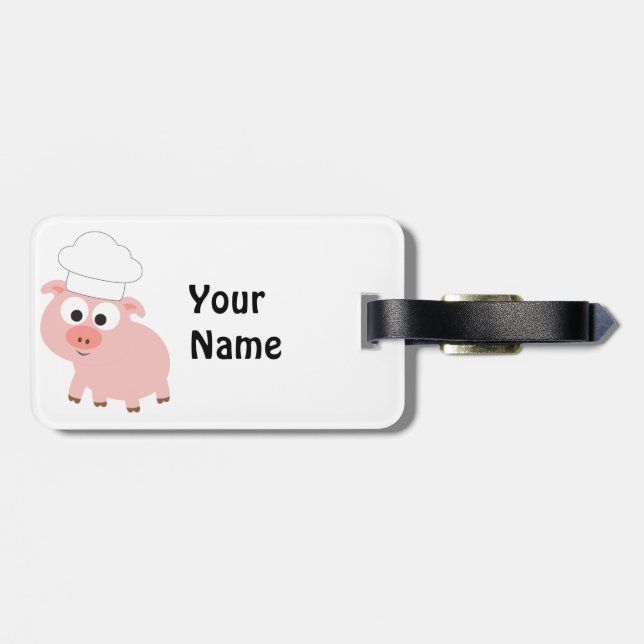 Etiqueta Para Maletas Pig Chef (Atrás Horizontal)