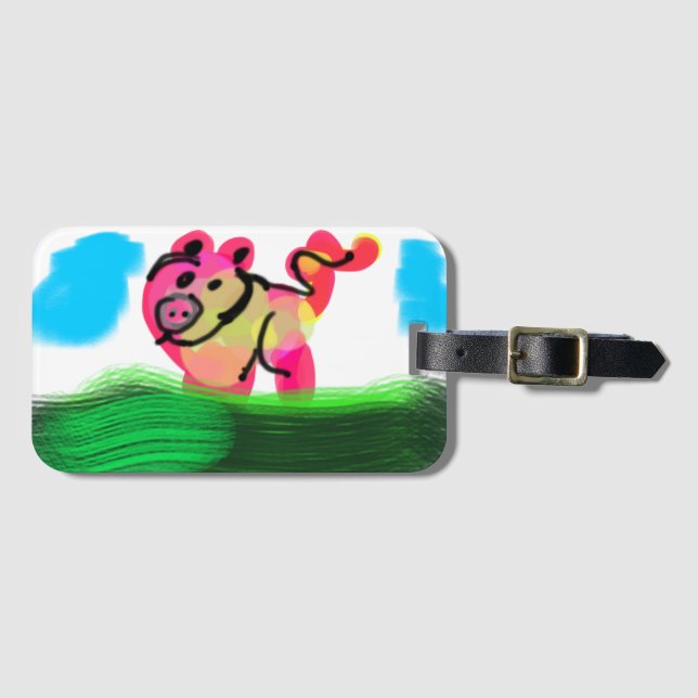 Etiqueta Para Maletas Pig spring  (Anverso horizontal)