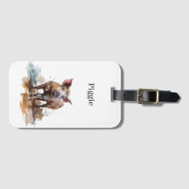 Etiqueta Para Maletas Piglet lúdico, personalizado