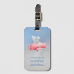 Etiqueta Para Maletas Piglets voladores