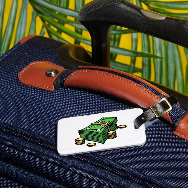 Etiqueta Para Maletas Pila de efectivo con moneda (Subido por el creador)