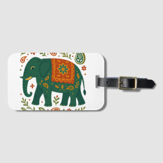 Etiqueta Para Maletas Pilar de estilo Elefante Moderno
