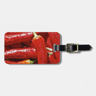 Etiqueta Para Maletas Pimientos picantes rojos