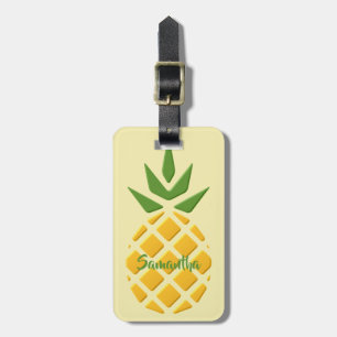Etiqueta Para Maletas Piña 3D grande
