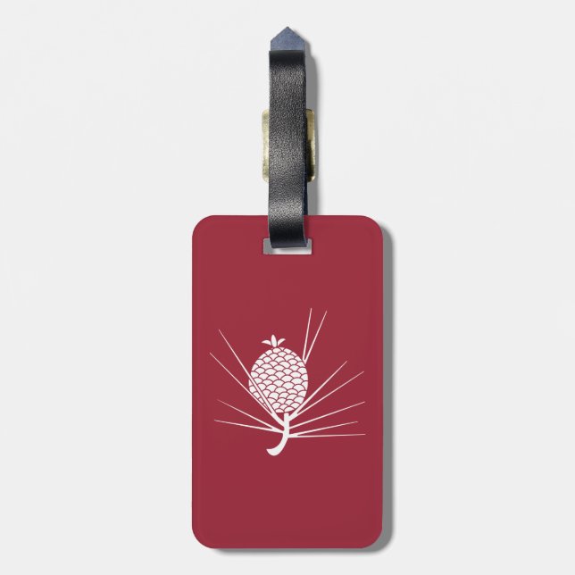 Etiqueta Para Maletas Piña con agujas (Atrás Vertical)