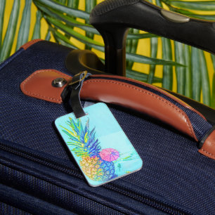 Etiqueta Para Maletas Piña Tropical