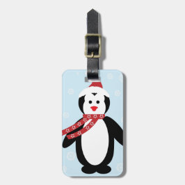 Etiqueta Para Maletas Pingüino Navidades de invierno