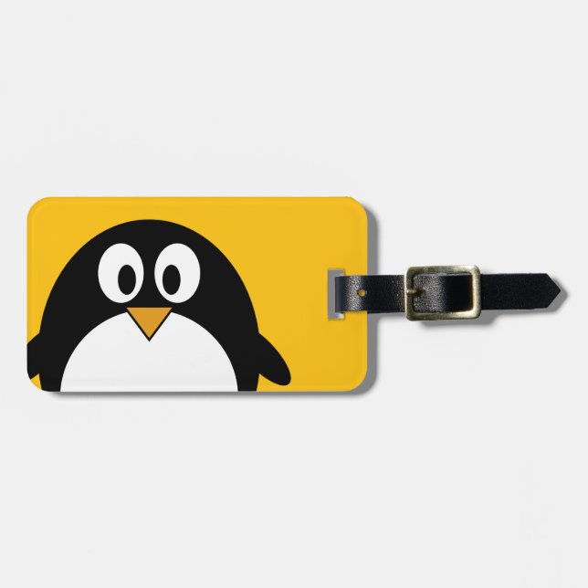 Etiqueta Para Maletas Pingüino Personalizado moderno (Frente Horizontal)