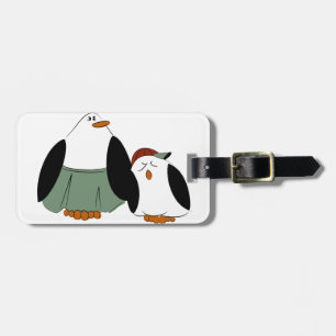 Etiqueta Para Maletas Pingüinos Personalizados Cute