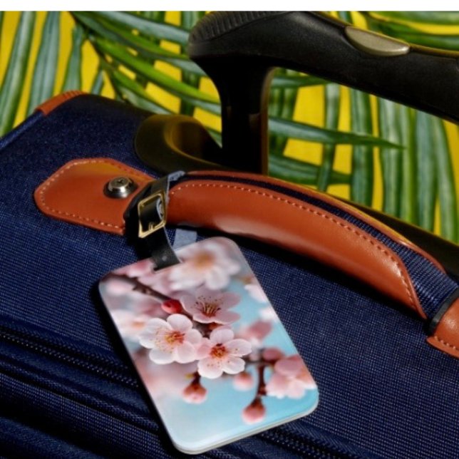 Etiqueta Para Maletas Pink Blossom Magic (Identify your luggage right away with this beautiful floral luggage tag,  a great gift for Mother’s )