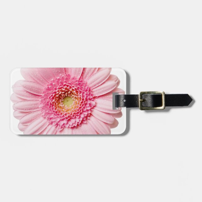 Etiqueta Para Maletas Pink Gerbera Daisy (Frente Horizontal)