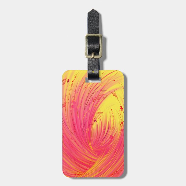 Etiqueta Para Maletas Pink Meadow (Frente Vertical)