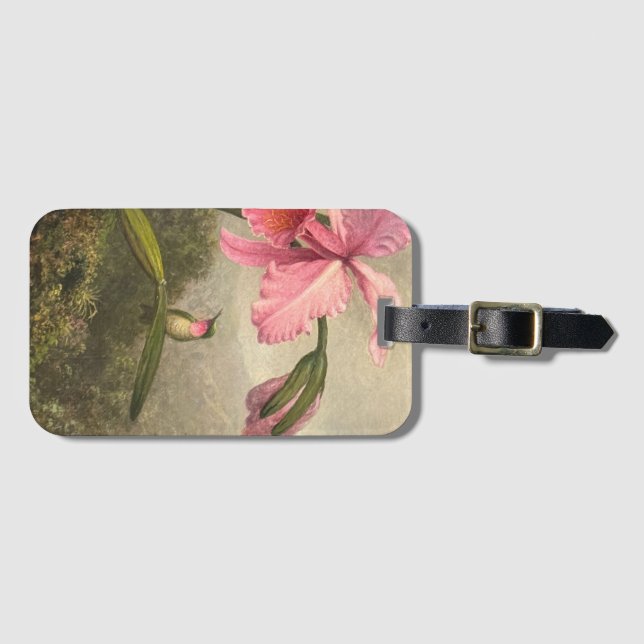 Etiqueta Para Maletas Pink Orchid (Anverso horizontal)