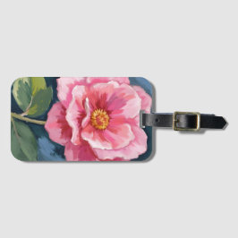 Etiqueta Para Maletas Pink Peony Flower Watercolor Floral