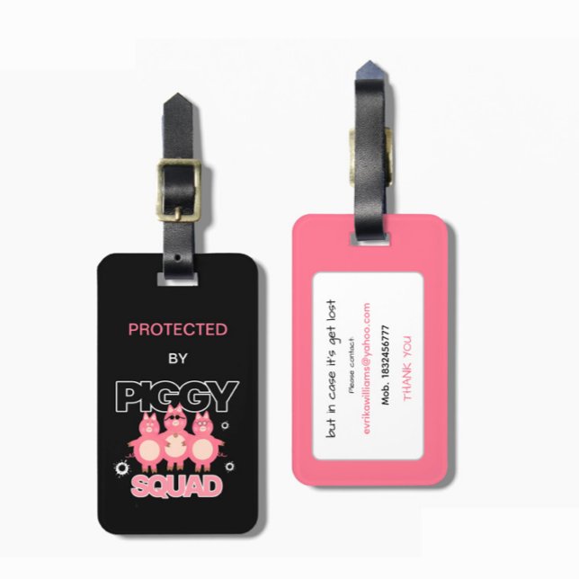 Etiqueta Para Maletas Pink piggy squad (Subido por el creador)