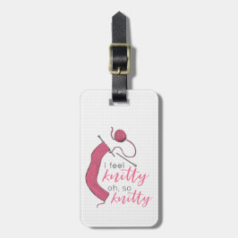 Etiqueta Para Maletas Pink siento Knitty, Oh Tan Knitty