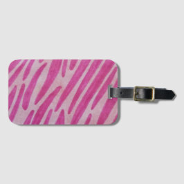 Etiqueta Para Maletas Pink zebra stripes